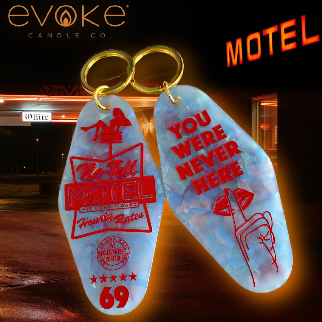 No Tell Motel Retro Style Motel Keychain