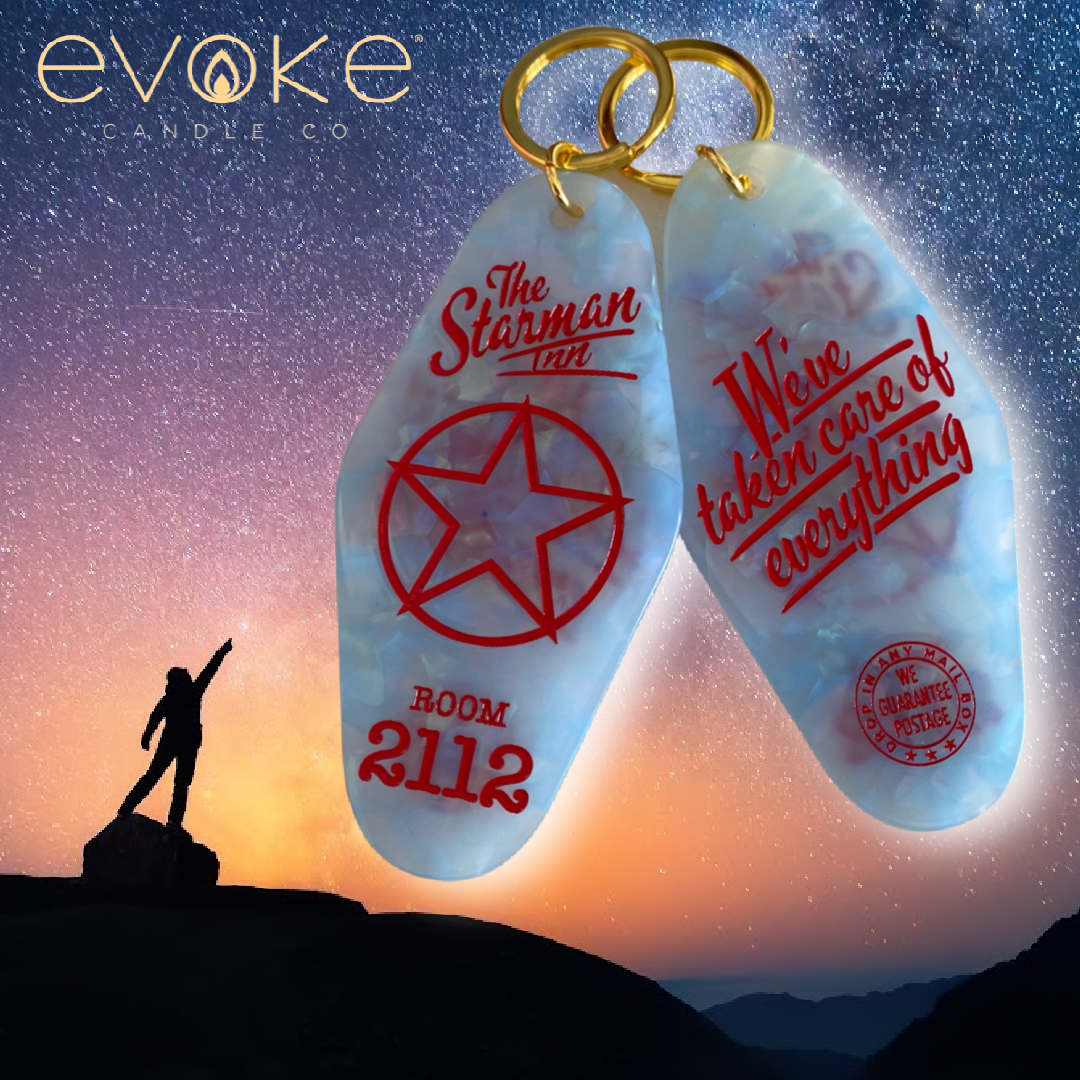 The Starman Inn Retro Style Motel Keychain - Evoke Candle Co