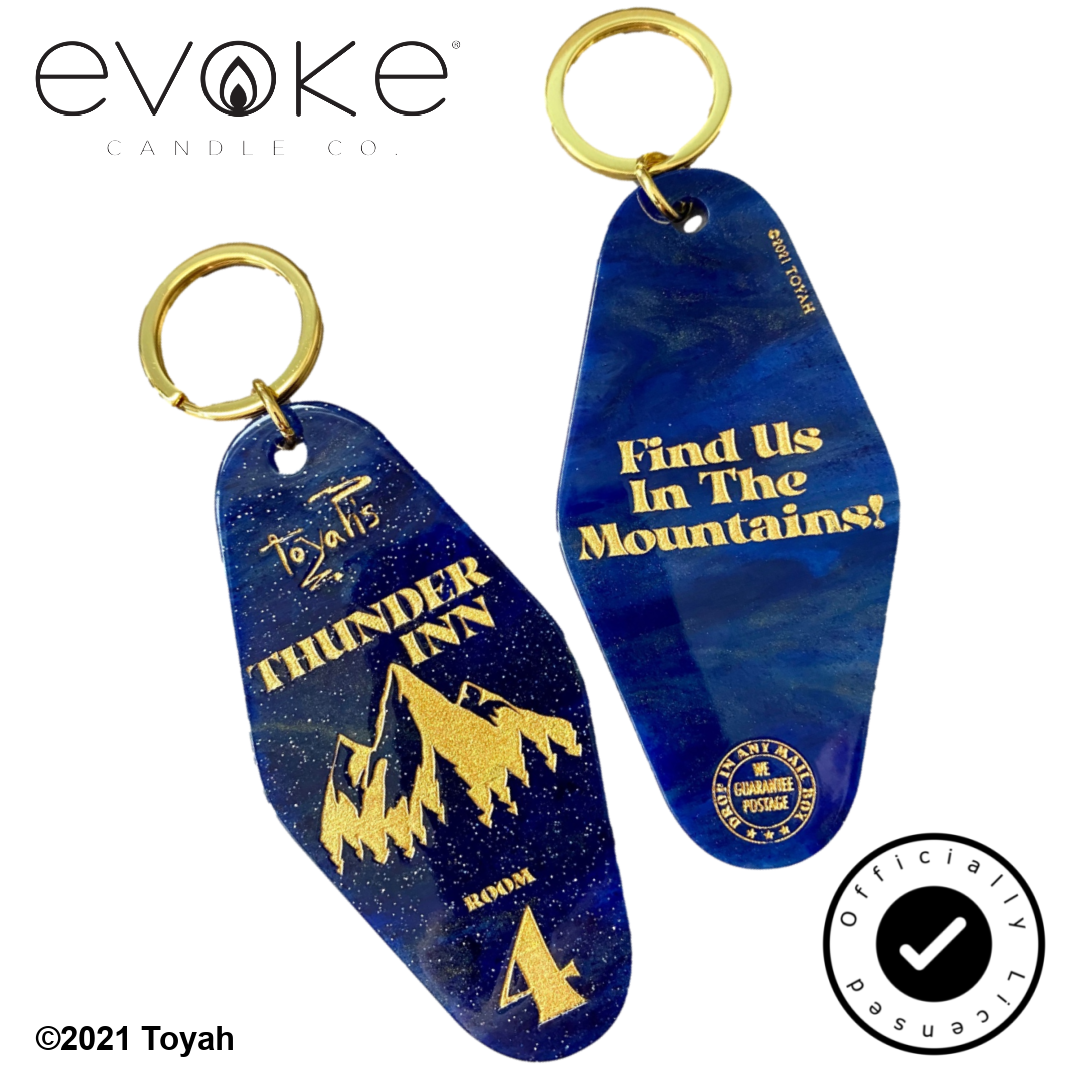 Toyah's Thunder Inn Retro Style Motel Keychain** - Evoke Candle Co