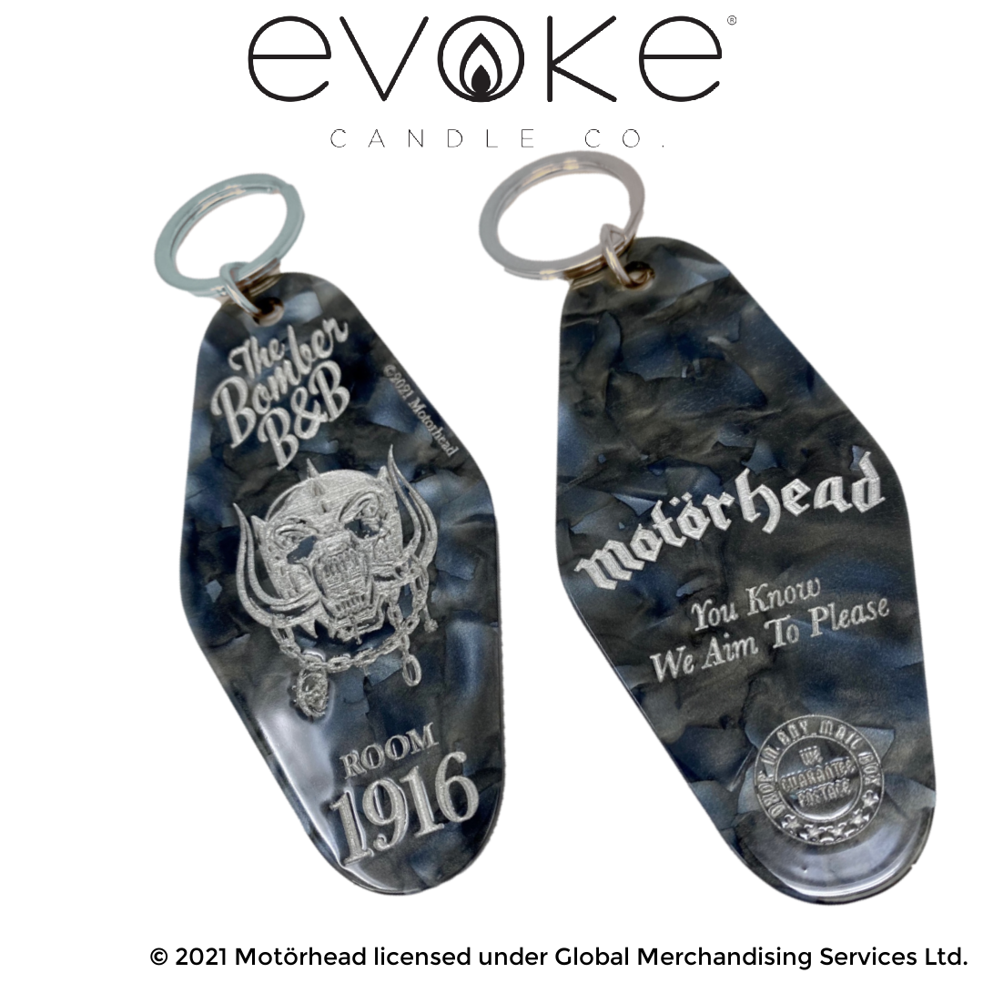 The Bomber B&B - Retro Style Motel Keychain - Evoke Candle Co