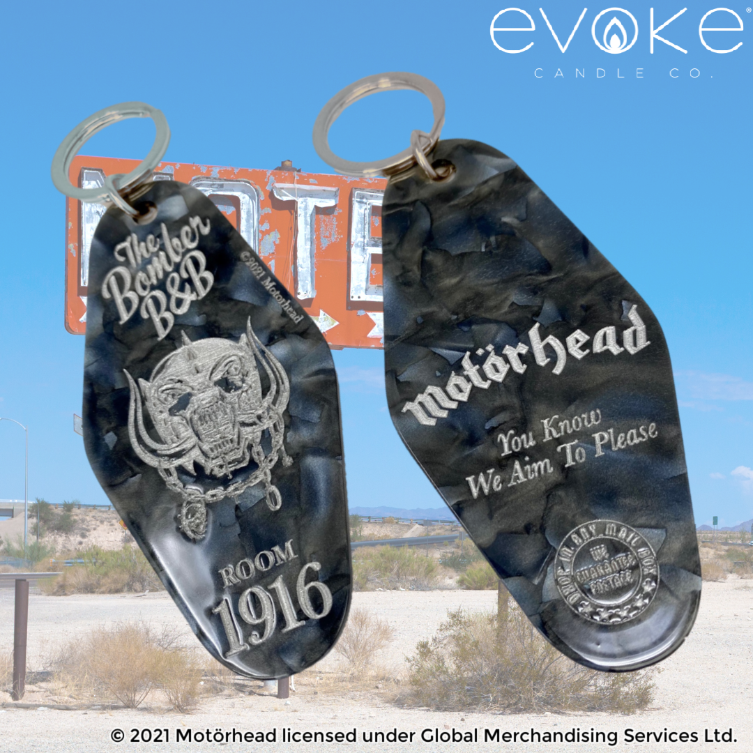 The Bomber B&B - Retro Style Motel Keychain - Evoke Candle Co