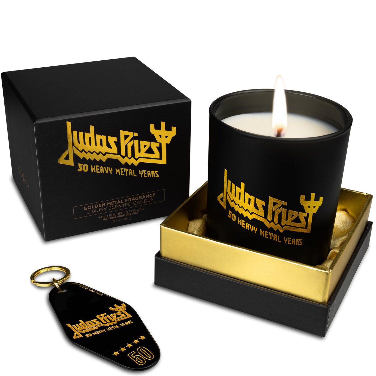 Judas Priest 50 Heavy Metal Years - Evoke Candle Co