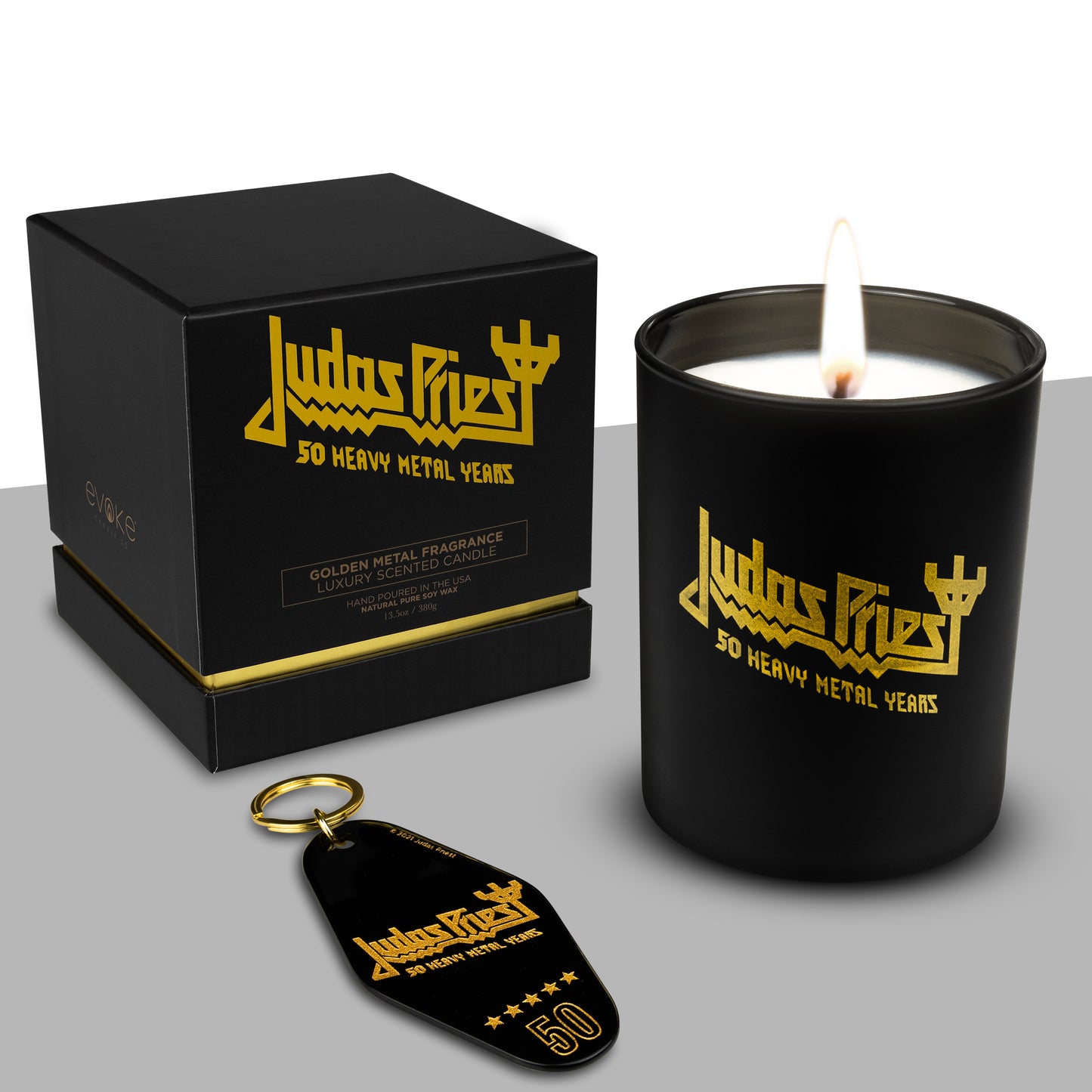 Judas Priest 50 Heavy Metal Years - Evoke Candle Co